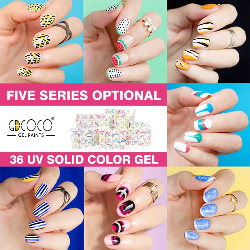 New nails gdcoco Pure color uv gel Paint Nail art Gel Kit 5ml DIY Decoration Gel for Nails manicure nail gel lacquer soak off