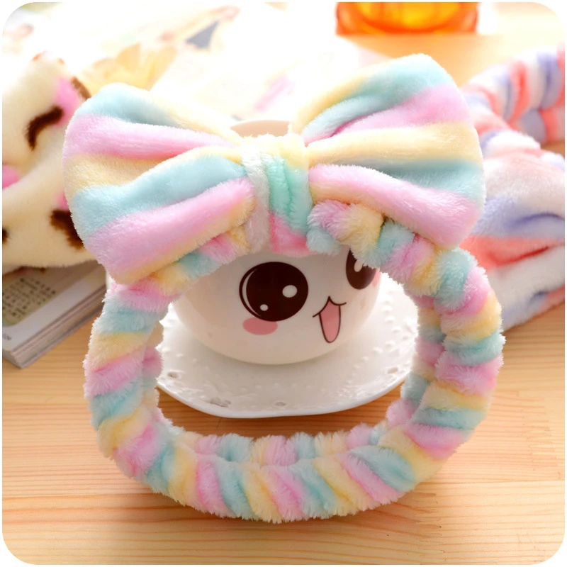 

Korean fashion makeup Bow Headband creative wave wash Baotou widening hoop hoop wholesale