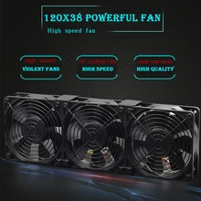 120*38mm DC 12V 4-pin Violent High Speed Fan Large Air Volume Server Cabinet Rack Cooling Fan For BTC Miner Bitcoin 120*38mm DC 12V 4-pin Violent High Speed Fan Large Air Volume Server Cabinet Rack Cooling Fan For BTC Miner Bitcoin