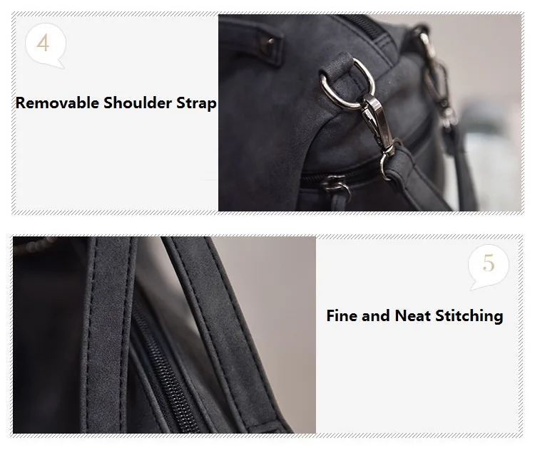 MJ Brand Design Women Handbag Fashion Suede Leather Top-Handle Bags Hair Ball Rivets Shoulder Bag Large Motorcycle Messenger Bag (28)