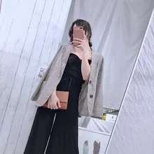 NiceMix 2019 Spring Autumn Women's Blazer Fashion Lattice Loose Casual Suit Temperament Single-breasted Tide Brand Blazer new
