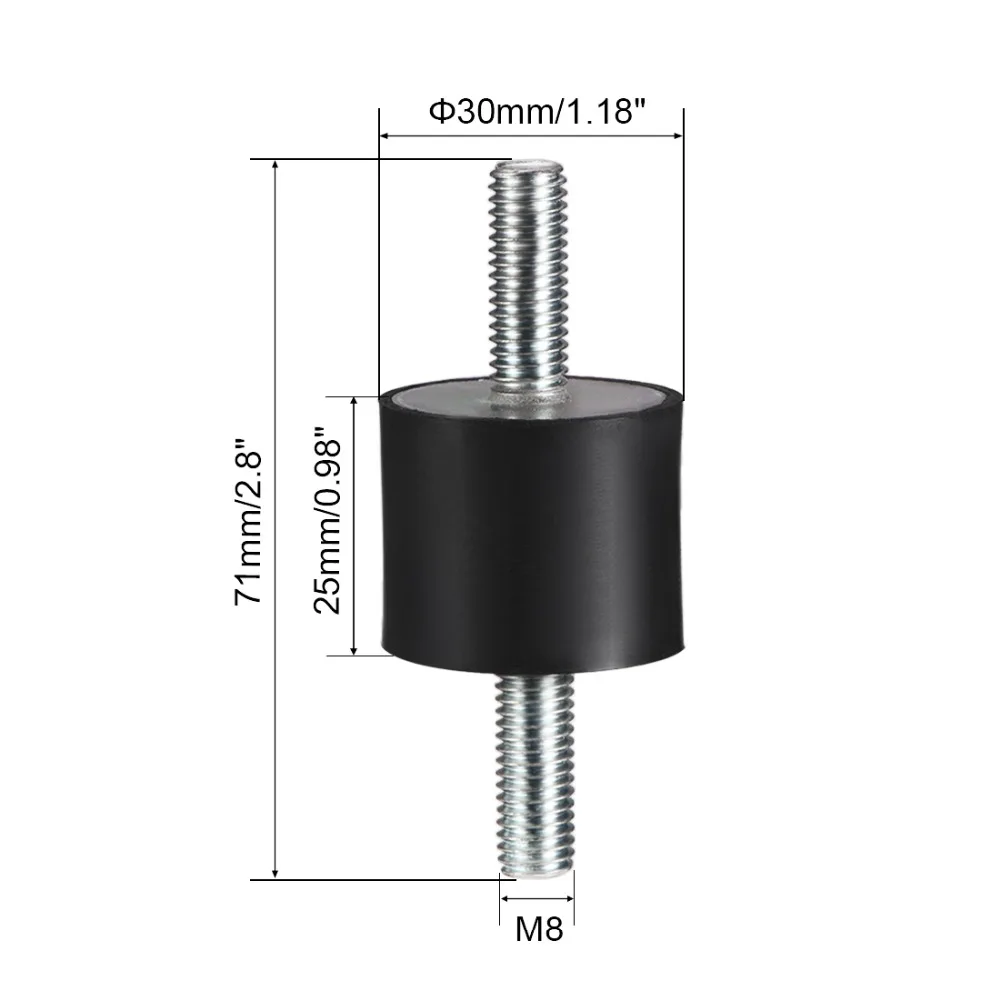 UXCEL 1 шт крепление M8/10/12 женские резиновые виброизоляторы крепления заменяет антивибрационные коврики без каблука Silentblock базовый блок