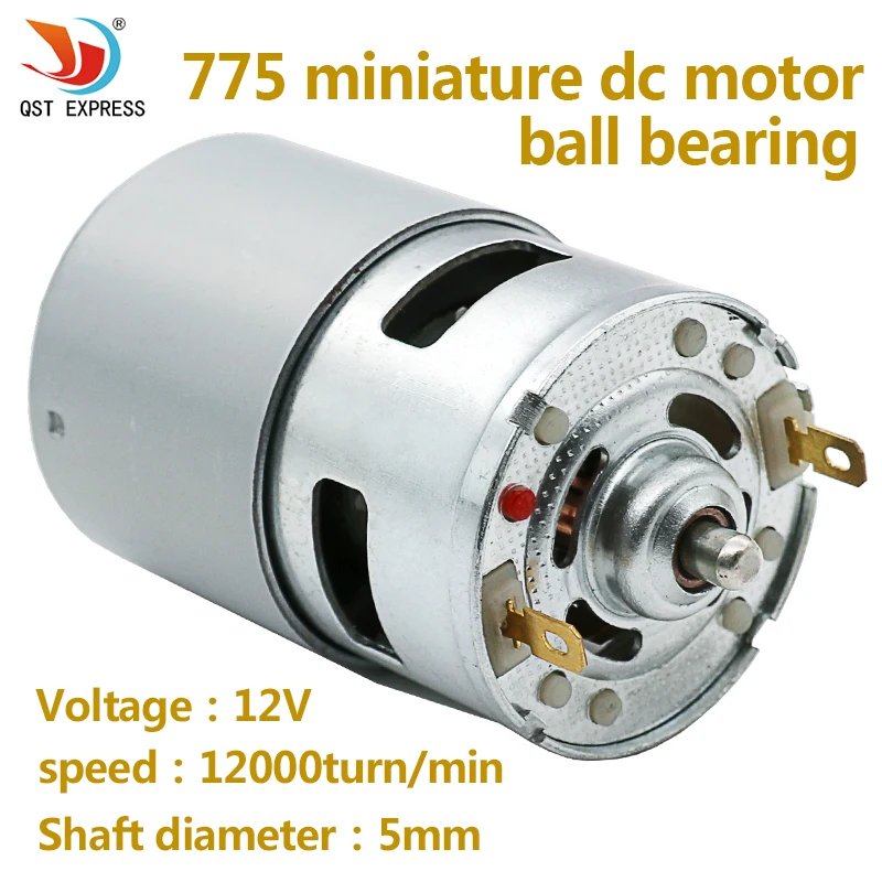 High power 775 Motor DC 12V 12000turn/min Large Torque Motor Ball Bearing Tools For DIY Driver Parts high power 12v 24v dc motor 775 large torque ball bearing tools low noise