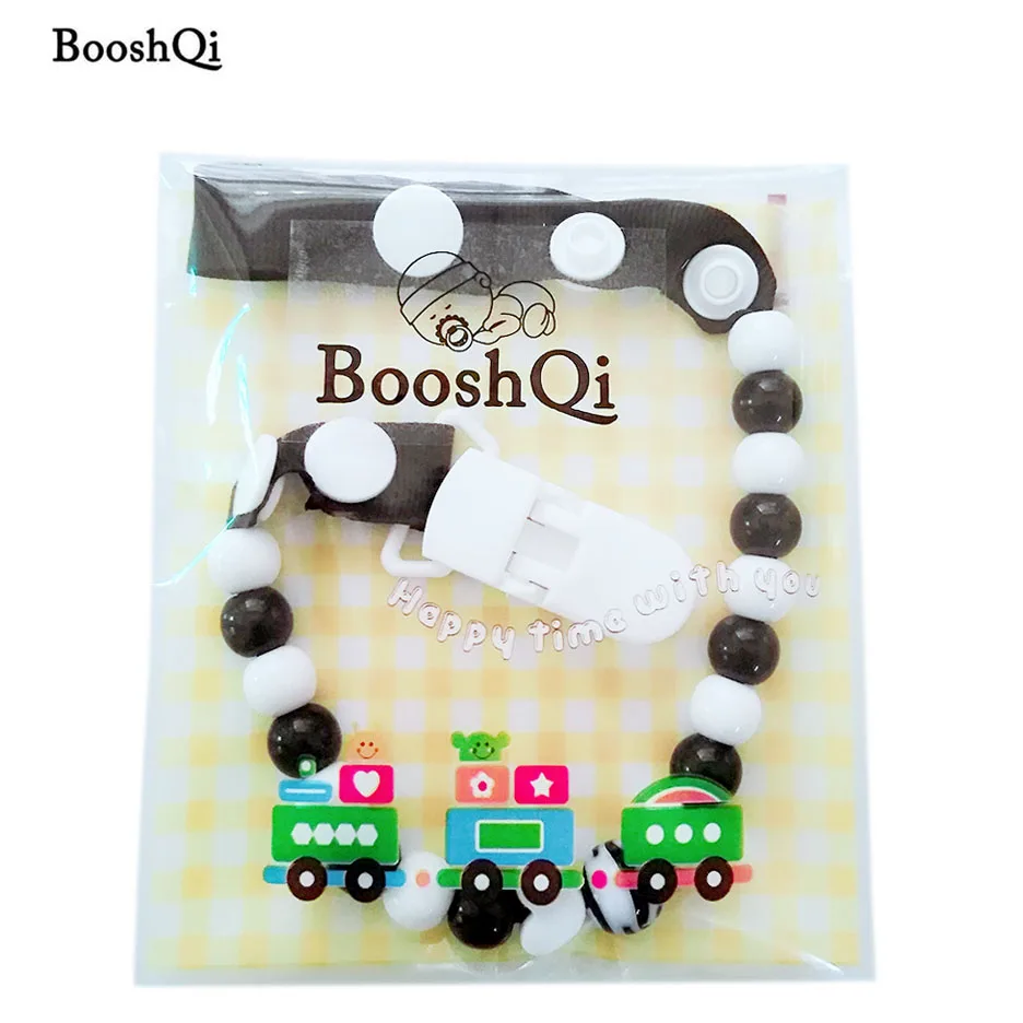 

1pc Baby Pacifier Clips Dummy Pacifier Chain Clip Holder Cute Beads Strap Clip Funny Teether Toy Chain Baby Feeding Products