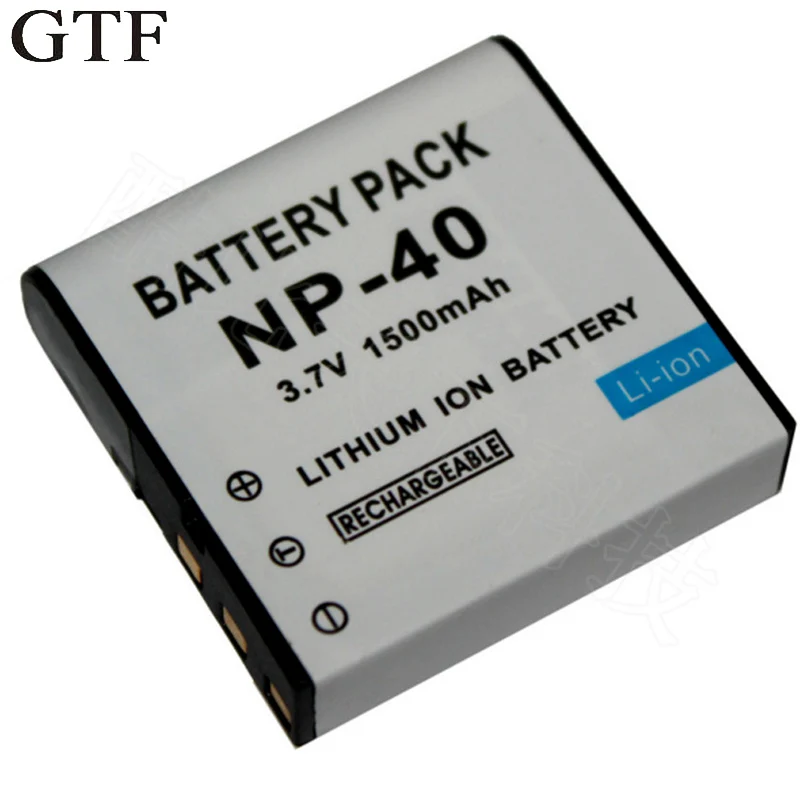 GTF 1500mAh аккумуляторная батарея для цифровых фотоаппаратов CNP40 NP-40 для EX P Z1050 Z200 Z750 Z1000 Z1200 Z1080 Z30 Z40 Z50 Z55 Z57 FC100 Z700 Z600