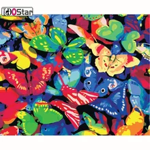 Красочная картина с бабочками и каллиграфией, DIY картина по номерам Современная Настенная картина уникальный подарок для домашнего декора