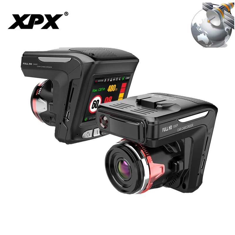 

XPX G565-STR Car DVR 3 in 1 Dash cam Rear View Camera Radar detector GPS Full HD 1080P G-sensor Dashcam Car camera Car DVR