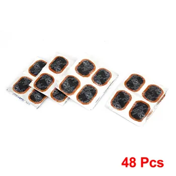 

X Autohaux Car Tyre 24Mm X 35Mm Puncture Repair Patches Patch Rubber Tool Brown 48 Pcs