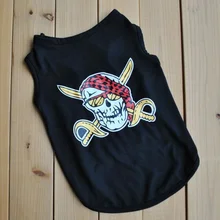 Majica za pse Hišne živali Skull Sphynx Poletne obleke za hišne ljubljenčke Igrače Poodle Oblačila Modni Hlače Piratske lobanje camiseta calavera E
