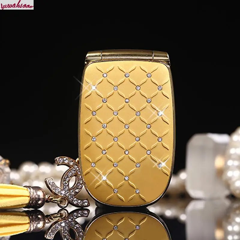 

Unlocked W11 Russian Keyboard Flip Lovely Diamond Small Women Kids Girls Diamond Cute Mini Mobile Cell Phones