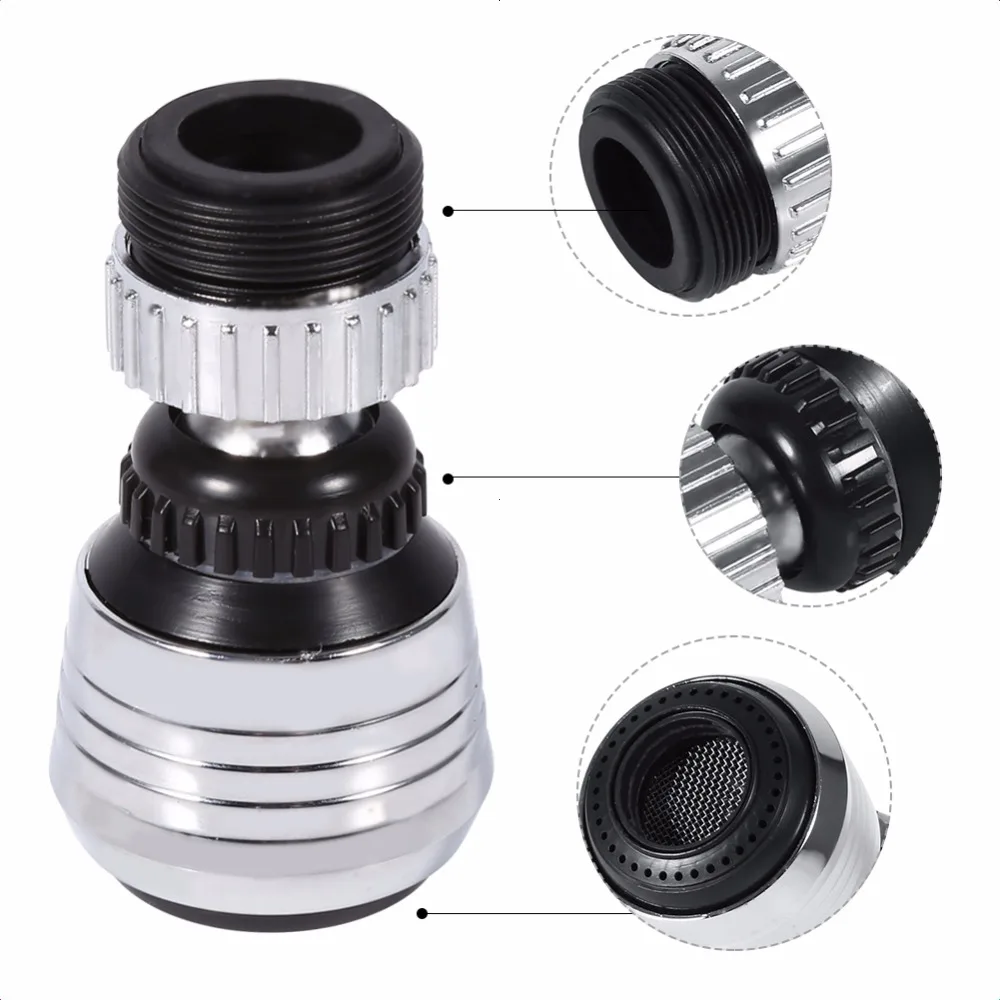 1Pcs 360 Degree Rotate Faucet Aerator Adjustable Water Filter Diffuser Water-saving Nozzle Faucet Connector Adapter for Bathroom 1Pcs 360 Degree Rotate Faucet Aerator Adjustable Water Filter Diffuser Water-saving Nozzle Faucet Connector Adapter for Bathroom