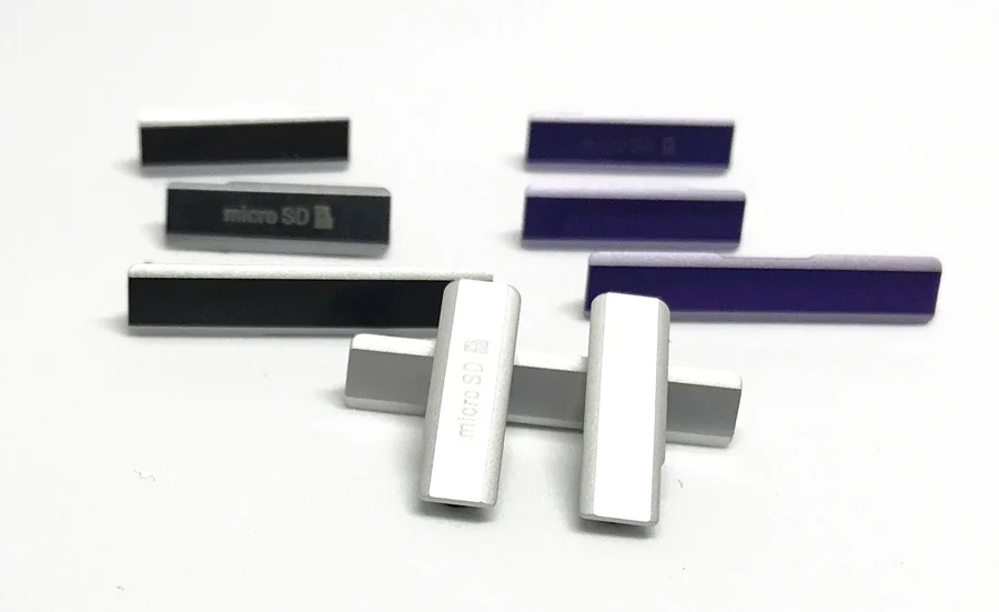 

Micro SD Card + SIM Card + USB Charging Slot Port Dust Plug Block Cover For For Sony Xperia Z1 L39h C6903 C6902 black white