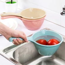 1673 пластиковая Толстая длинная ручка для ванной, кухонная ложка для воды, совок для воды, для купания детей