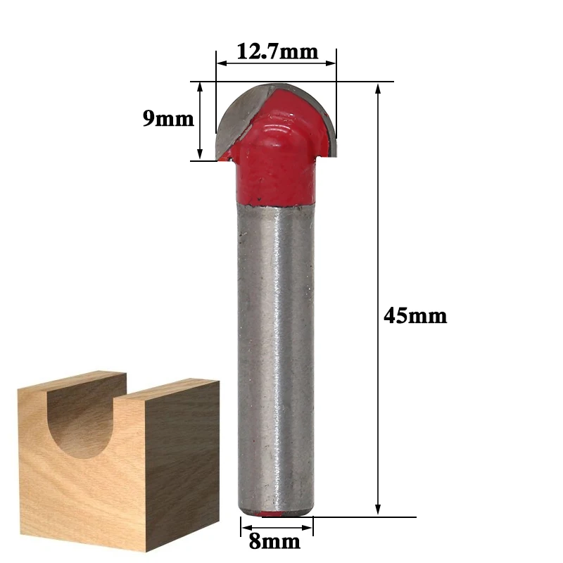 12 шт. фрезерные Фасонная фреза Набор бит 8 мм Дровосек карбида хвостовик мельница Деревообработка Гравировка резка инструменты