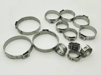 

Free shipping big size pipe Clamps High Quality 2PCS Stainless Steel 304 Single Ear Hose Clamps Assortment Kit Single