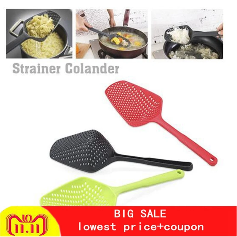 

1Pc No-stick Plastic Drain Shovel Strainers Water Leaking Shovel Ice Shovel Fishing Fence Colanders Kitchen Gadget Cooking Tool