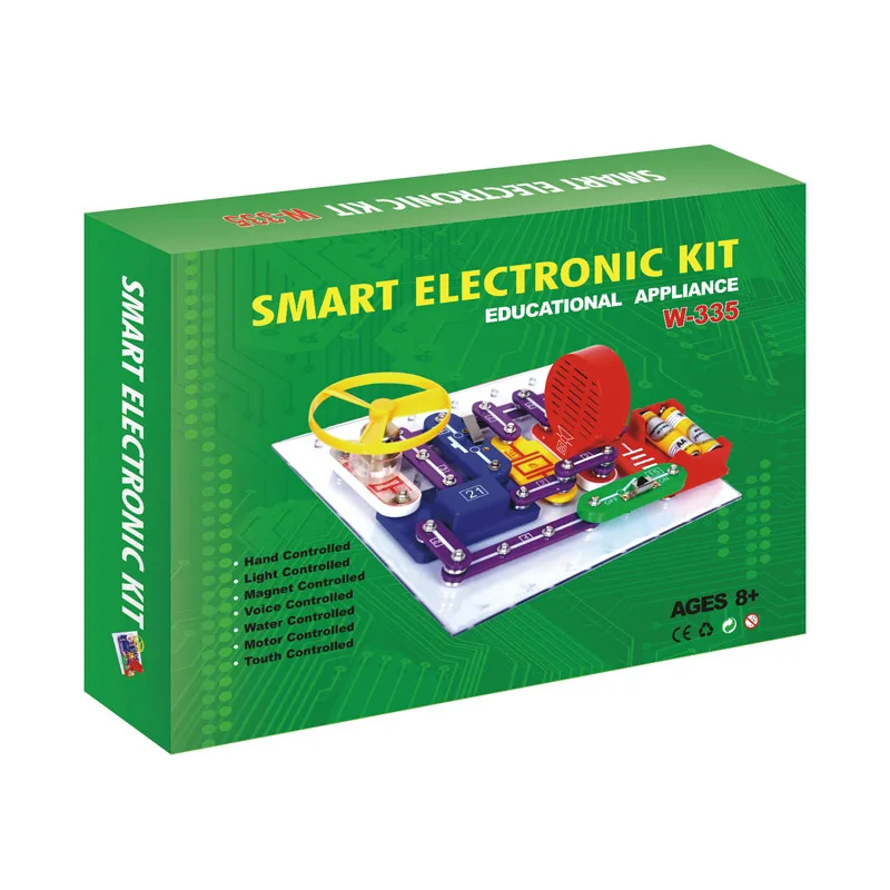 335 Electronics Blocks Kit kids Smart Snap Learning Circuit Science Educational Diy Set Building Models Physics Toys Designer (5)