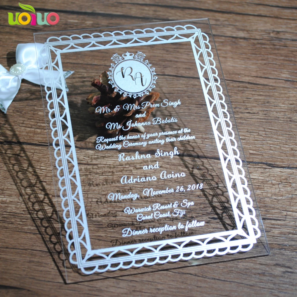 Uoiuo Свадебное приглашение популярные кружева дизайна Свадебный золото и белые слова печати настроить свадебные открытки