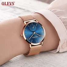 Original Watch OLEVS Upscale Design Stainless Steel Sports Water Resistant Watches Women’s ultrathin Clock Gold Relogio Feminino