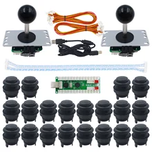 SJ@ JX 2 игрока Retropie SANWA 4 и 8 Джойстик PC MAME Arcade матовый кнопочный USB кодер Нулевая задержка аркадная игра DIY Kit