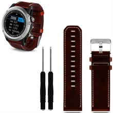 Soft Luxury Leather Strap Replacement Watch Band for Garmin Fenix 3 Fenix 3 HR Fenix 5X