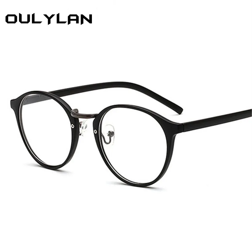 

Oulylan Optical Glasses Frame Boston Type Eyeglasses Myopia Frames Women Clear Transparent Glasses Women's Men's Flower Frames