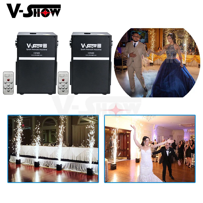 

2pcs 400w Cold Spark Firework Machine For Wedding Celebration Dmx And Remote Control Spark Fountain Sparkular Machine For Stage