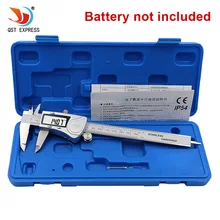 QSTEXPRESS Industrial IP54 Digital Caliper 0-150mm 0.01 Stainless Steel Electronic Vernier Calipers Metric Inch Measuring Tools