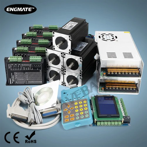 5 осей DIY ЧПУ Комплект Mach3 Профессиональная Плата Управления Nema23 2.75N.m Шаговый