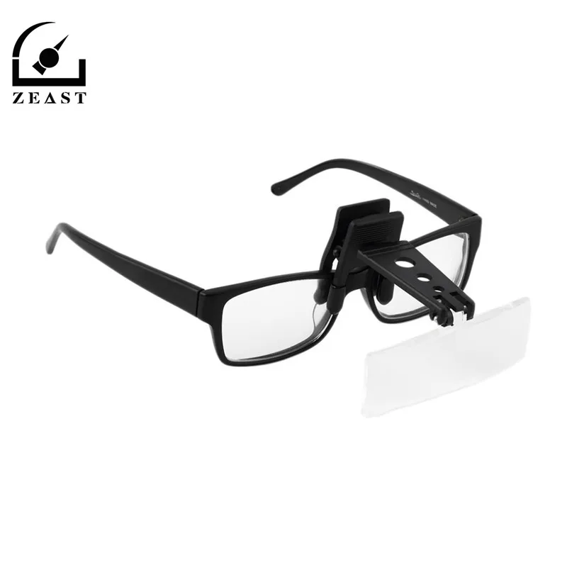 

Folding Eyeglasses Clip On Flip Loupe Magnifying Glass Hands Free Precise Magnifier Creative Design Jewelry Circuit Repair