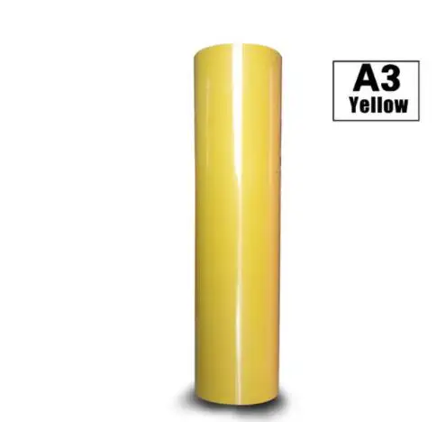 Высокое качество 1 рулон 30 см х 20 м ПВХ теплопередача виниловая футболка HTV пленочный плоттер термопресс - Color: yellow