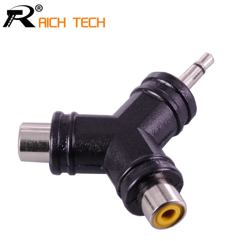 

10Pcs "Y" Type Travel Plugs Jack 3.5 MM mono Plug to 2xRCA Jack Socket Audio Adapter Special design in Good quality