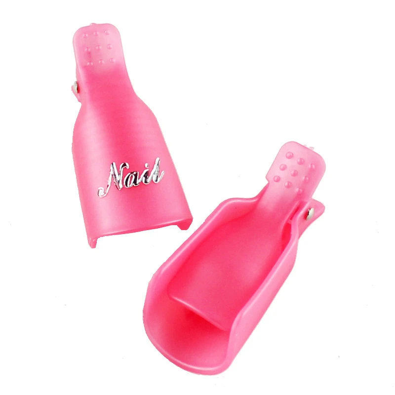 

10 Pcs Nail Art Remover Gel Polish Soakers UV Nail Degreaser Wrap Tool Reuseable Nails Soak Off Cap Clip Cleaning Manicure Tools
