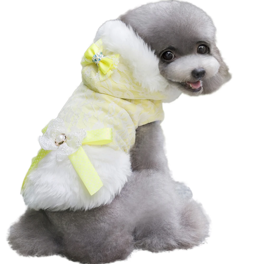 Winter Autumn Sexy Lace Warm Pet Cat Dog Apparel Vest Clothes Gift