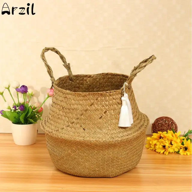 32x26cm Seagr Laundry Basket Storage Bag Belly Plant 32x26cm Seagr Laundry Basket Storage Bag Belly Plant Planter Foldable Nursery Pot Home Decoration Floor