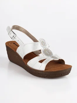 

INBLU wedge sandals effect Cork and rhinestone