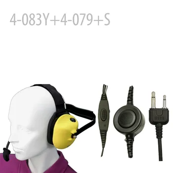 

Heavy duty Noise reduction Headset-Y+Mini Din Plug 44-S for IC-T7H IC-W32A IC-F3 IC- F3S IC- F4 IC-F4S IC- F4TR VX200-VX500