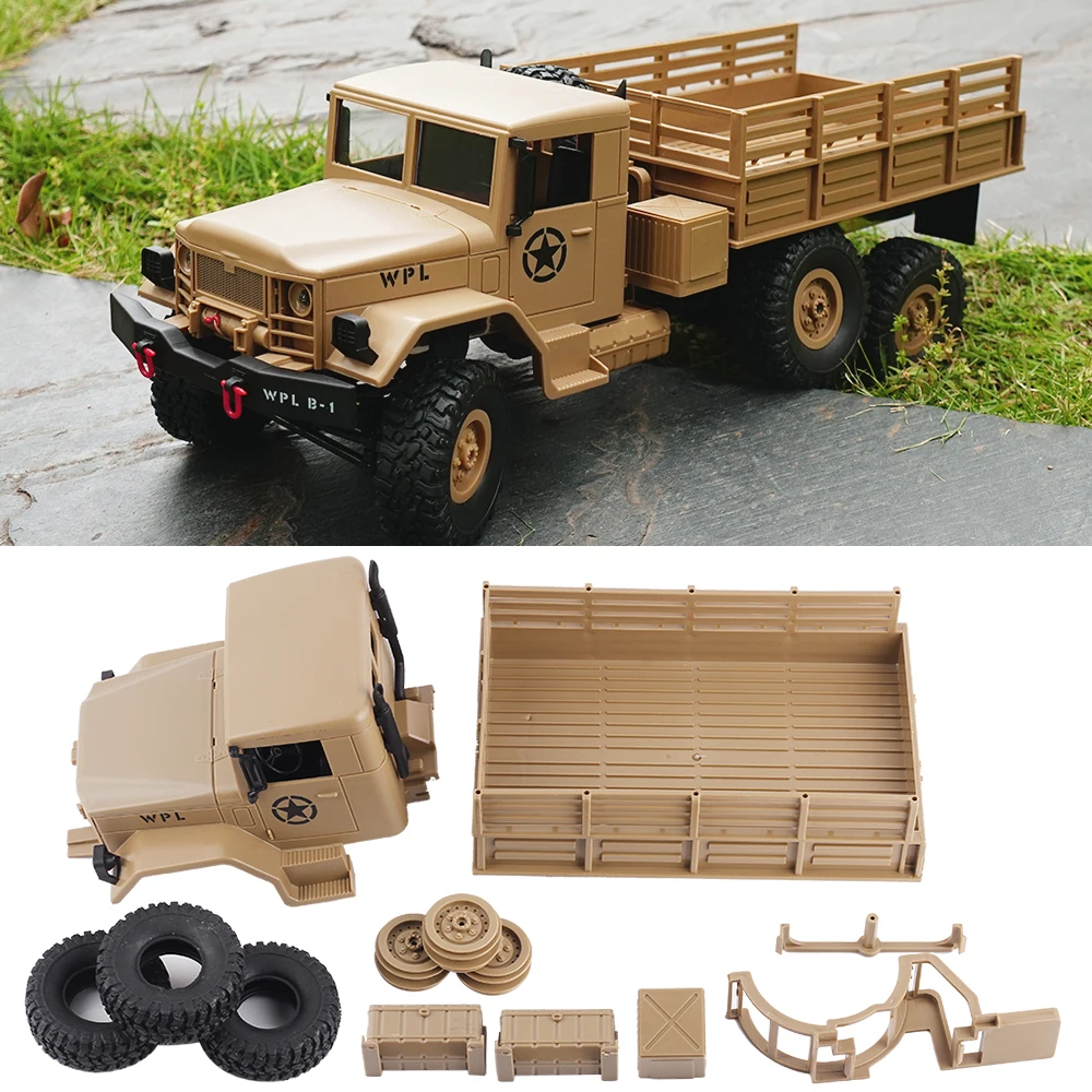 

WPL B-16 B16 Off-Road RC Military Truck WPL Upgrade KIT DIY 1:16 Car Monster Truck 6WD Army Vehicle 6 Wheel Assemble Crawler