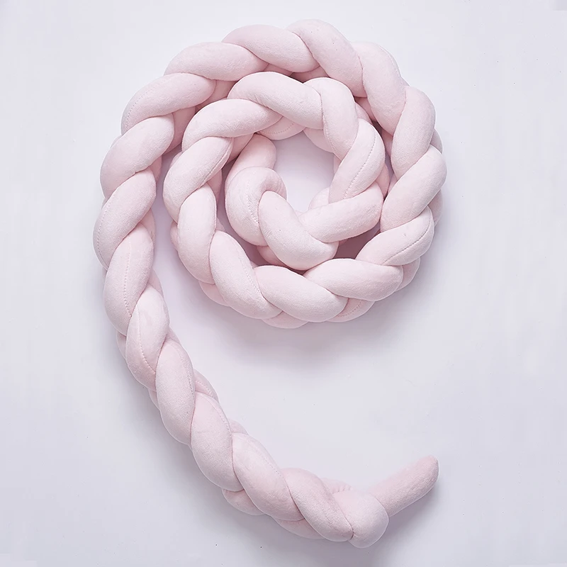 4 Rows 200cm Length Baby Bed Bumper Pure Color Weaving Plush Baby Crib Protector For Newborns Baby Room Decoration 4 Rows 200cm Length Baby Bed Bumper Pure Color Weaving Plush Baby Crib Protector For Newborns Baby Room Decoration
