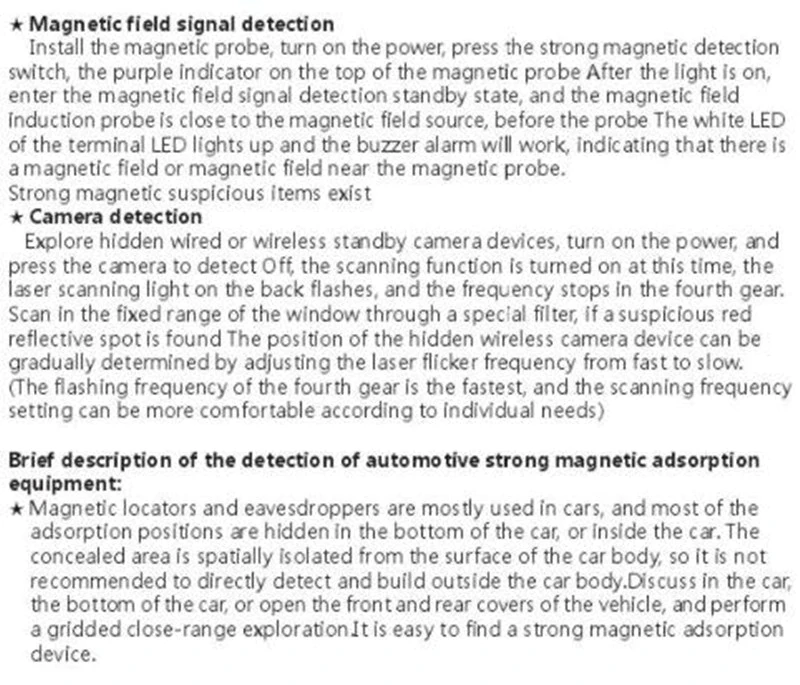Latest All in one Detector with Anti-Candid Anti-Tracked Anti-Spy Anti Eavesdroped for Infrared Camera Earphone Safety Checking_15