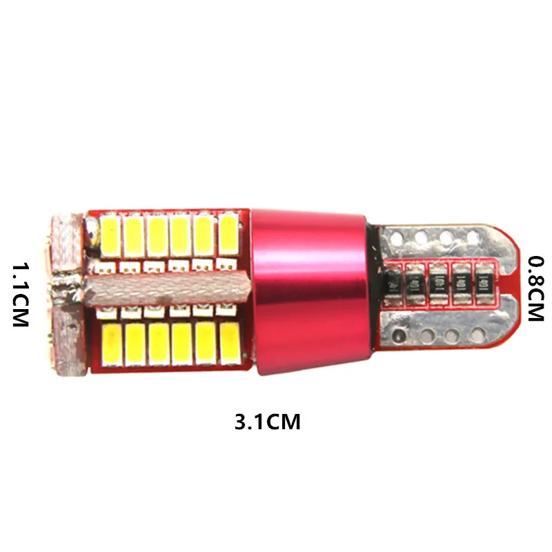 1 шт. Авто T10 led 192 W5W супер яркий 57smd canbus без ошибок автомобиля Клин Габаритные огни лампы парковочная лампа, лампа для чтения DC12V