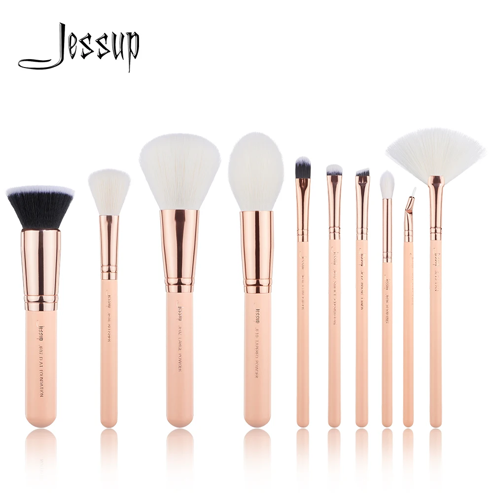 

Jessup 10PCS Professional Makeup brushes set Beauty kits Make up brush POWDER FOUNDATION CONCERLER EYESHADOW BRUSH