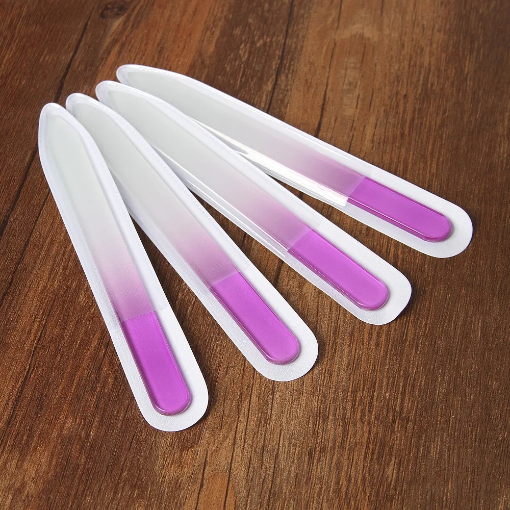 4pcs Crystal Glass Nail File Set For Manicure Art Nail Polish Buffer