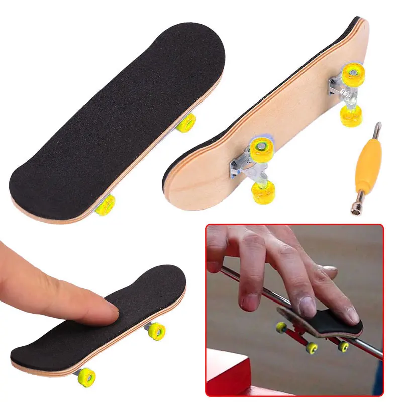 Креативный полный деревянный гриф палец скейтборд мини скейтборд для пальцев зернистость коробка мини скейтборды скутер для пальца игрушки