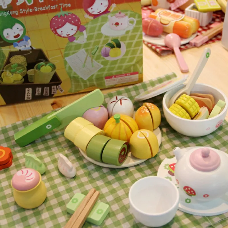 

FH-#1069 Hongkong-Style Breakfast Wood Products for Children Toys