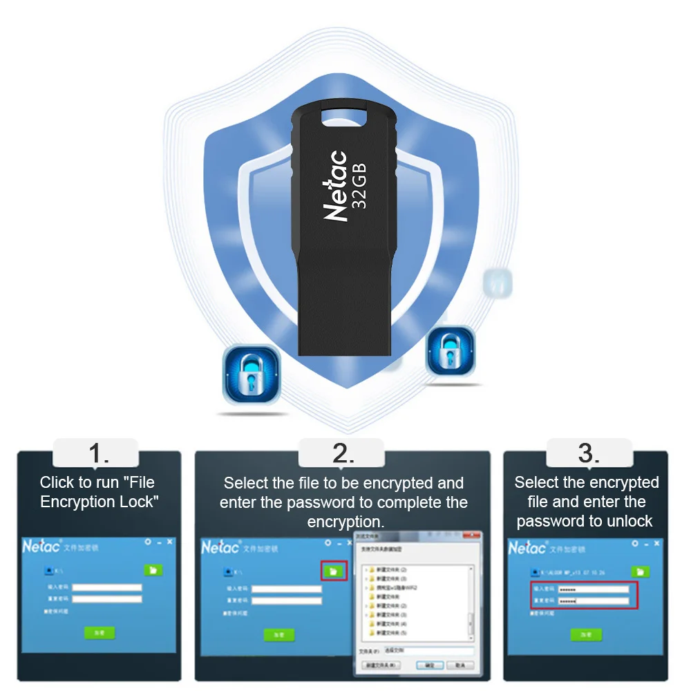 Netac U195 USB2.0 USB флеш-накопитель мини-флэш-накопитель 8 ГБ 16 ГБ 32 ГБ Черный Синий Оранжевый прямоугольная память флеш-накопители U Stick