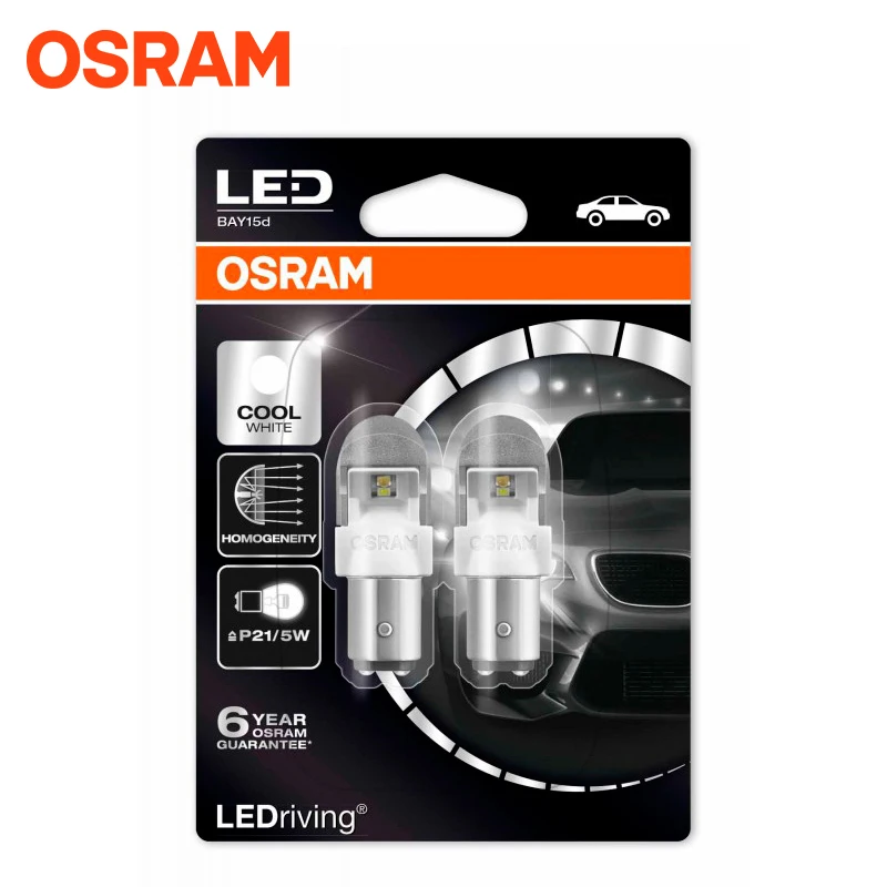 

OSRAM 1557CW-02B LEDriving 2 pcs. in the set Headlight Bulbs Premium 2W 12V 6000K BAY15D 5XBLI2 6 years guarantee