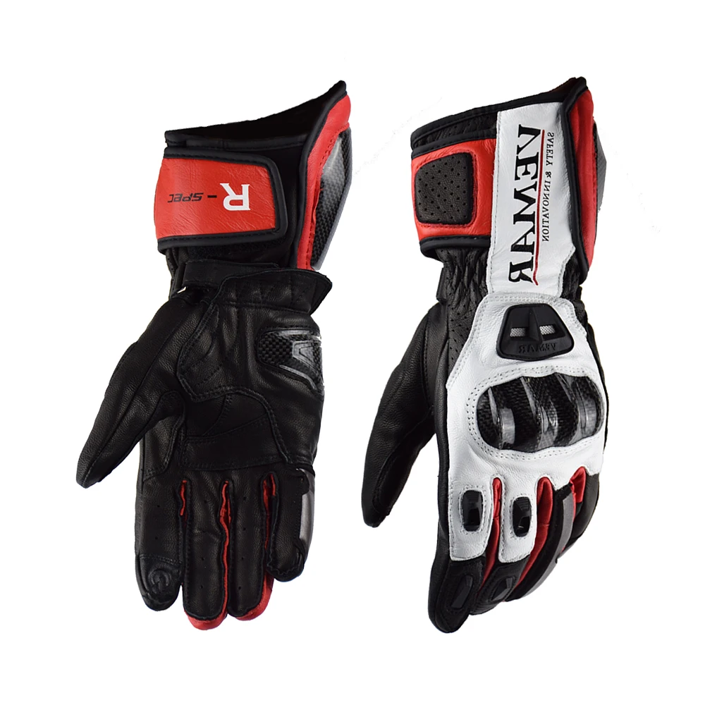 Carbon Fiber Motorcycle Gloves Leather Glove Men Cycling Racing Guantes