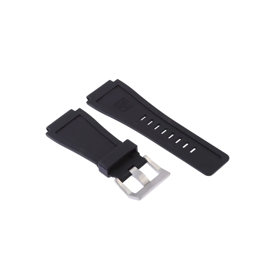 MDNEN 24x33 мм черный резиновый ремешок для часов подходит bell&ampross B &amp R BR-01