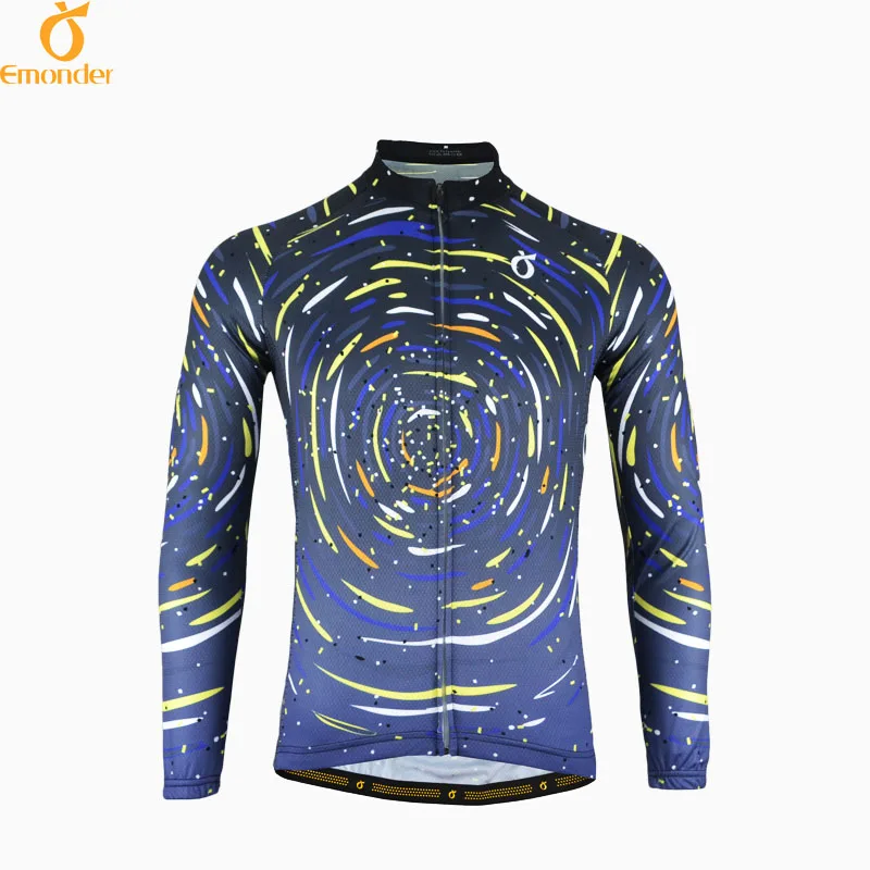 

EMONDER Quick Dry Cycling Jersey Long Sleeve Summer Spring Breathable Men Bicycle Shirt Pro Team Racing Tops Cycling Clothings